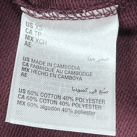 INC Sweatshirt Mens Size X-Small Black Burgundy Colorblock Regular Fit Crewneck - Picture 9 of 10